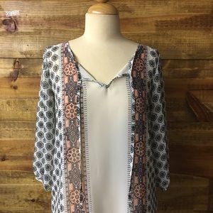 Old Navy sheer boho blouse size Medium